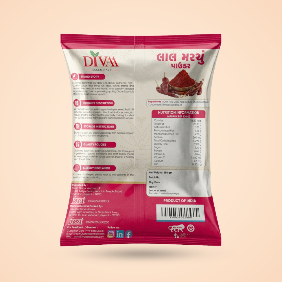 Patni Chilli Powder - Divaa Essentials